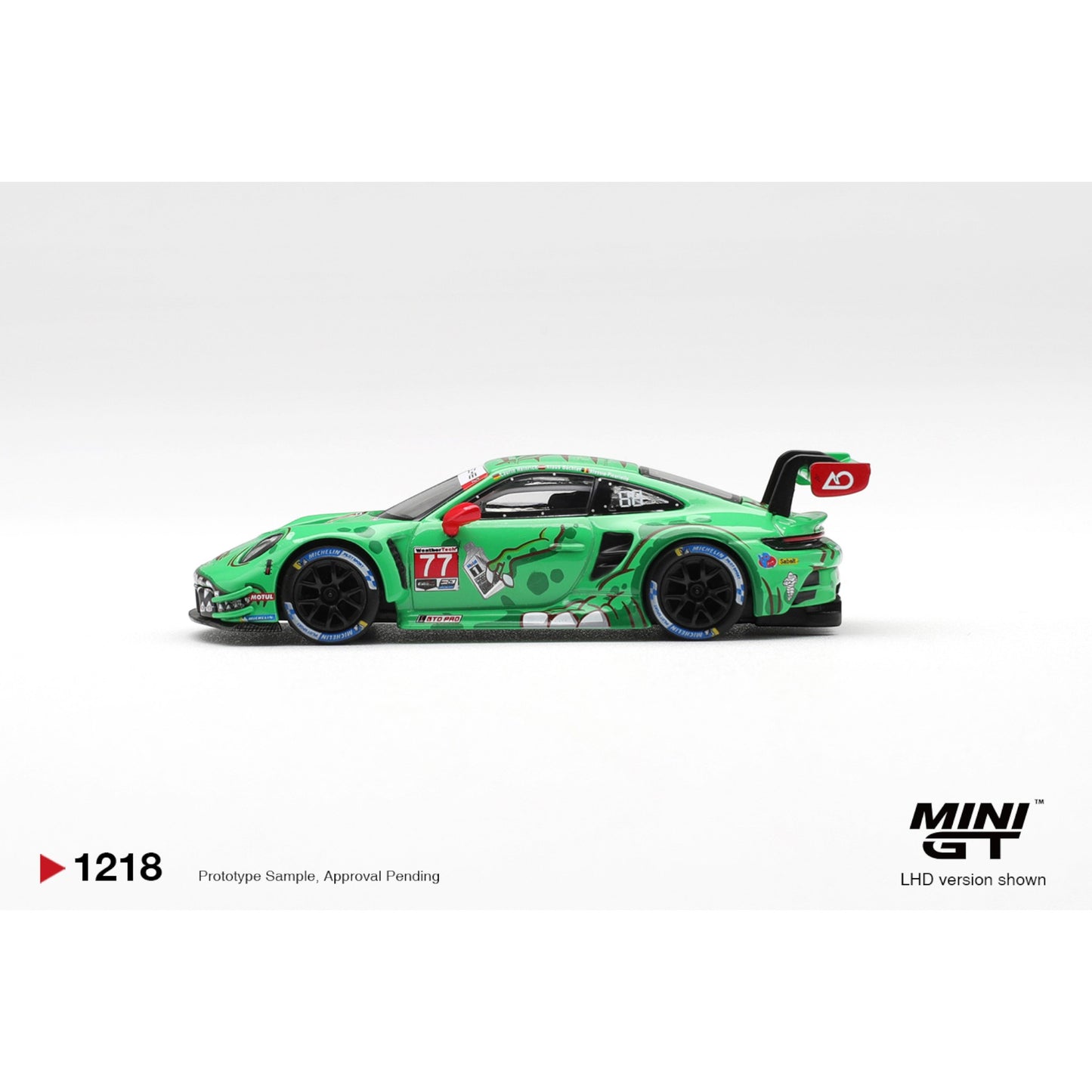 Mini GT - Pre-Order - Porsche 911 GT3 R (992) #77 AO Racing 2025 IMSA Sebring 12 Hrs Class Winner - MGT01218 (LHD)