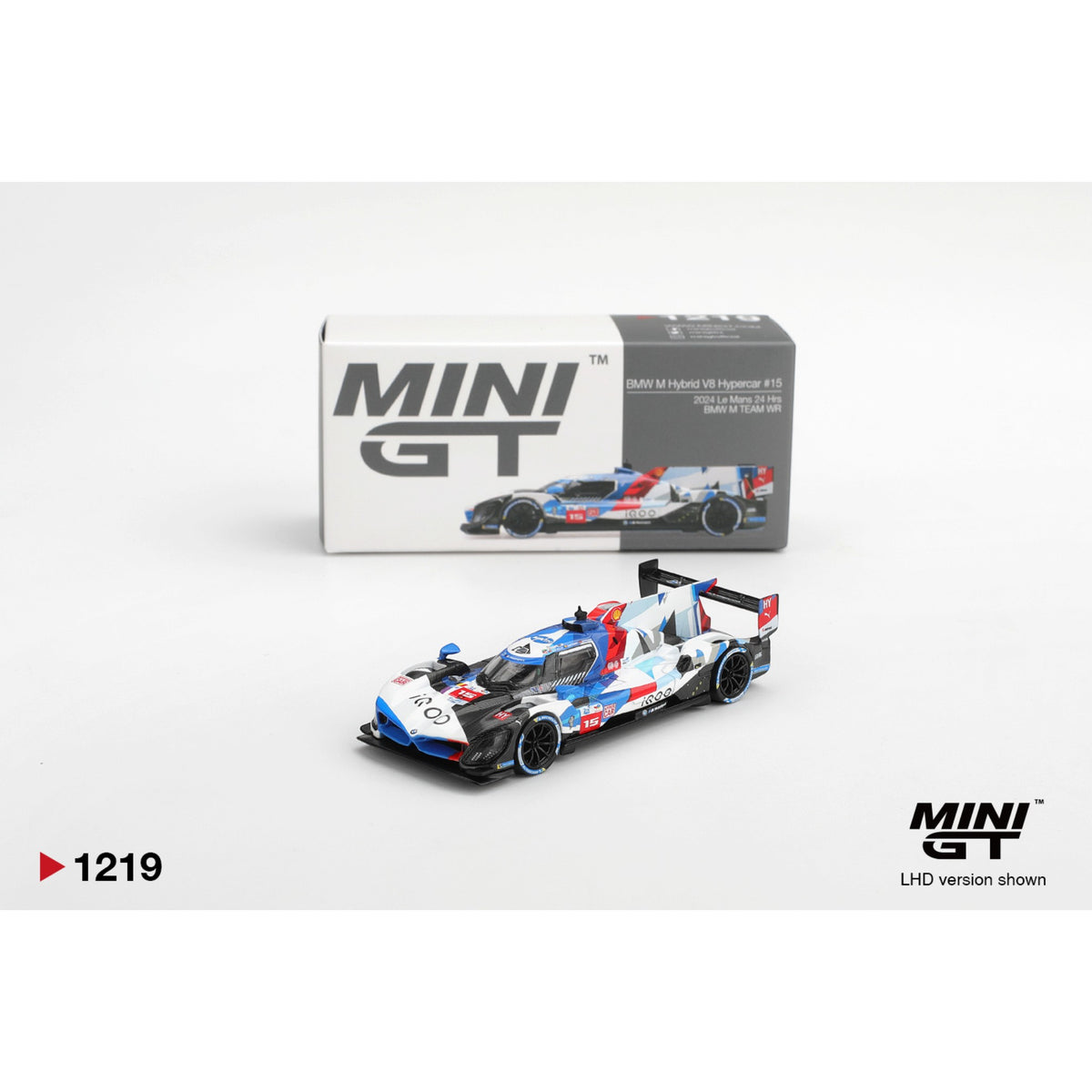 Mini GT - Pre-Order - BMW M Hybrid V8 Hypercar #15 BMW M TEAM WRT 2024 Le Mans 24 Hrs - MGT01219 (LHD)
