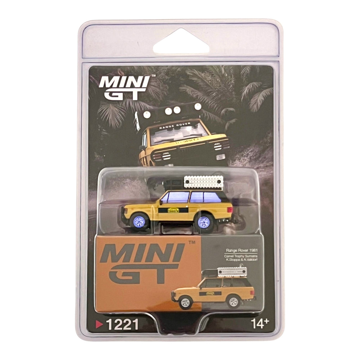 Mini GT - Range Rover 1981 Camel Trophy Sumatra - Chase Car - MGT01221-BL Blister