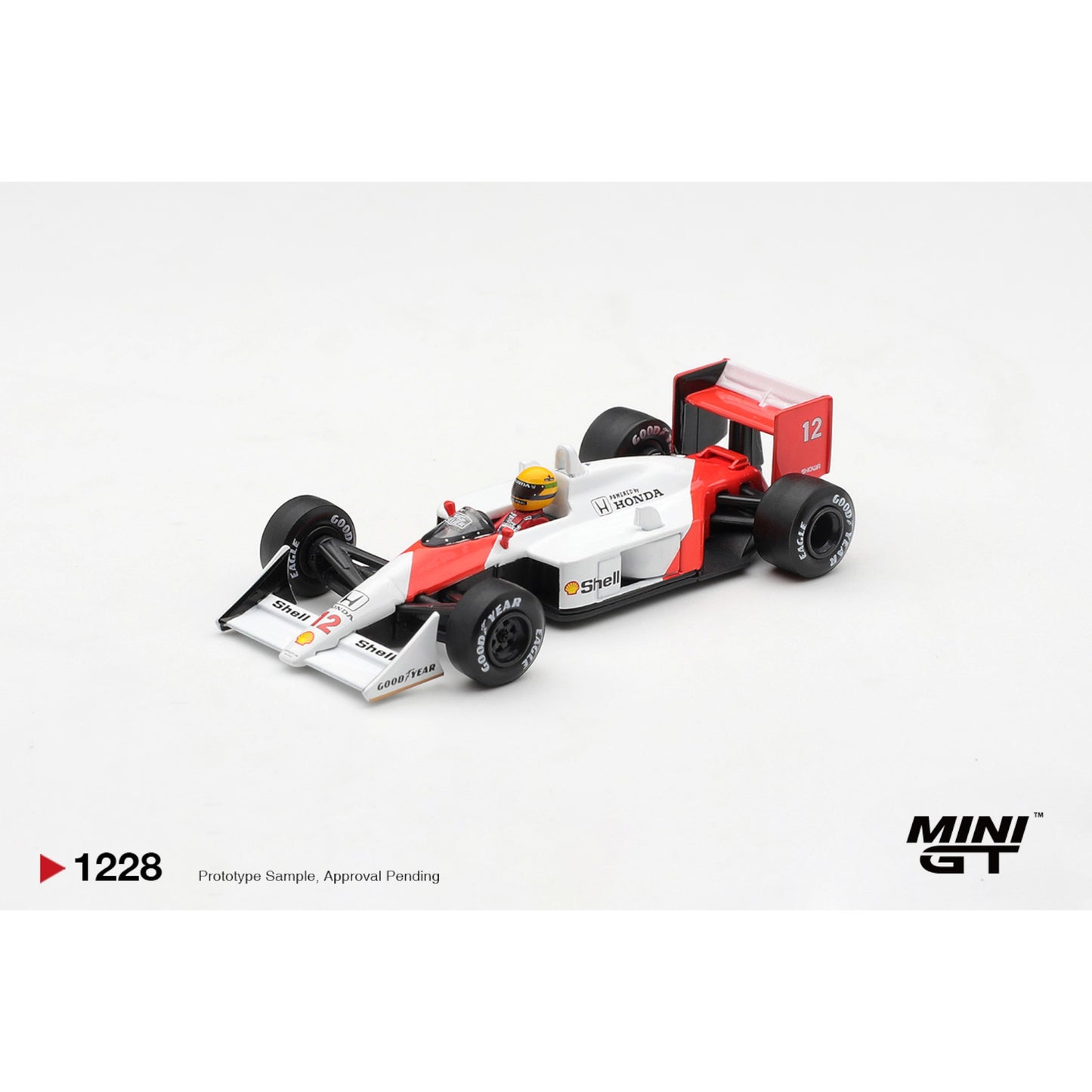 Mini GT - Pre-Order - McLaren MP4/4 #12 Ayrton Senna 1988 Canadian Grand Prix Winner - MGT01228 (LHD)