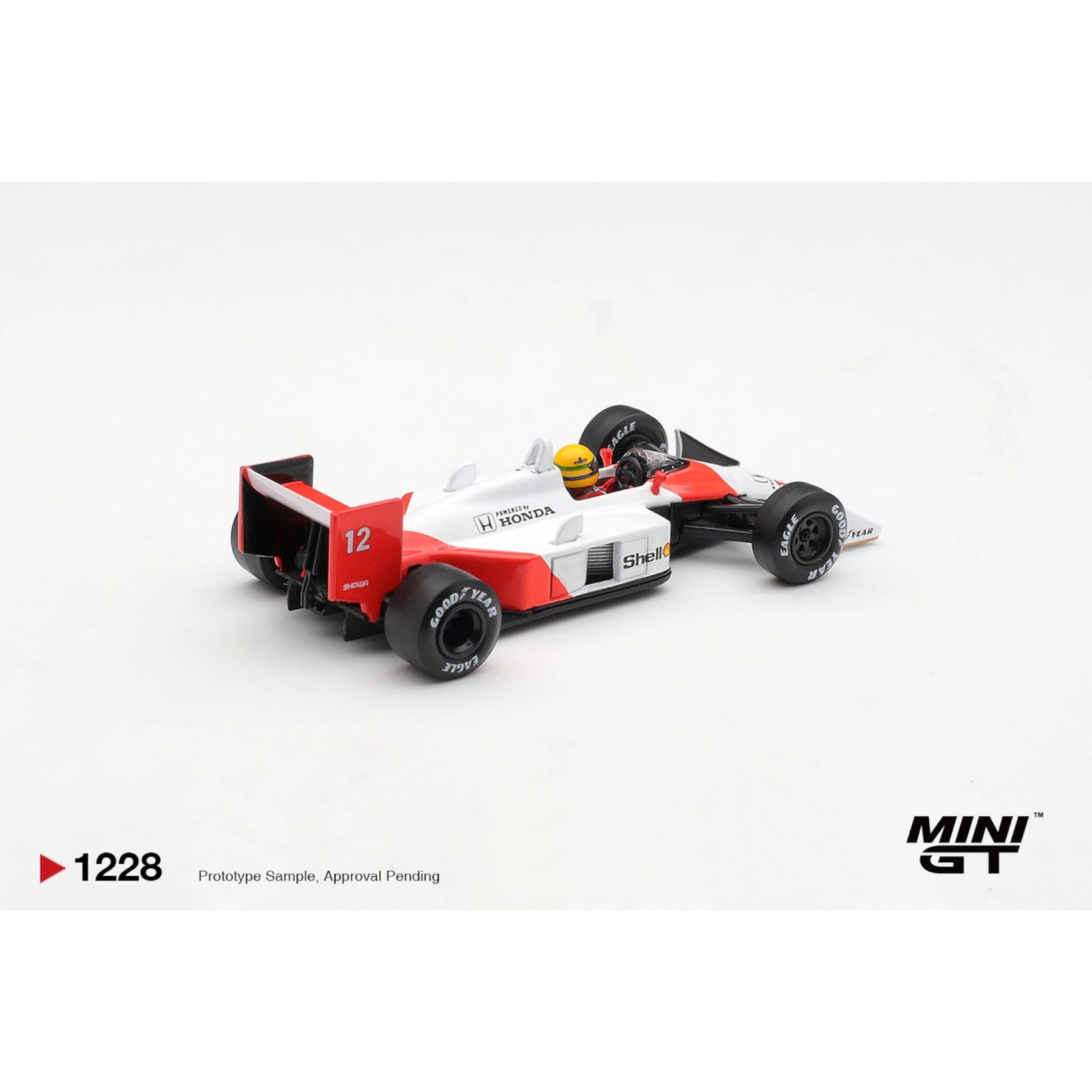 Mini GT - Pre-Order - McLaren MP4/4 #12 Ayrton Senna 1988 Canadian Grand Prix Winner - MGT01228 (LHD)