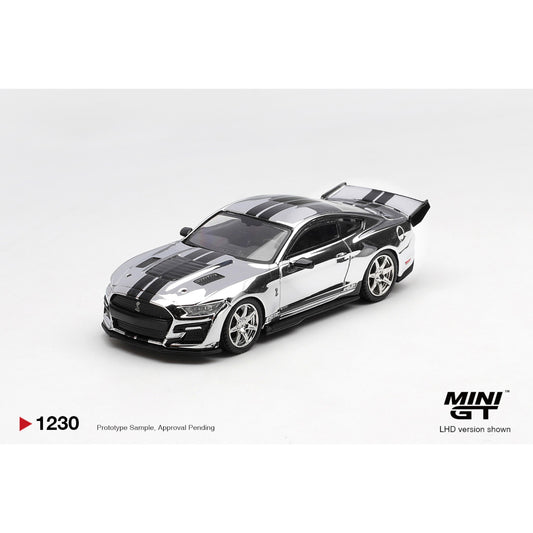 Mini GT - Pre-Order - Shelby GT500 Dragon Snake Concept Chrome Silver  - MGT01230-BL Blister
