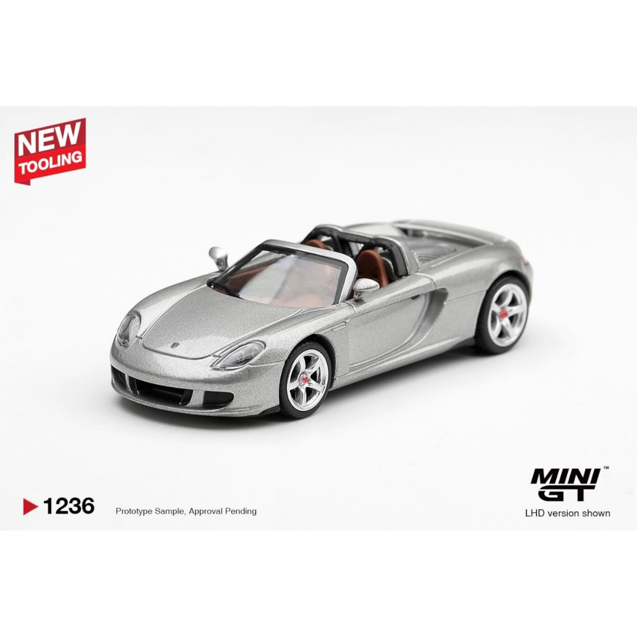 Mini GT - Pre-Order - Porsche Carrera GT GT Silver - MGT01236 (LHD)