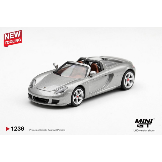 Mini GT - Pre-Order - Porsche Carrera GT GT Silver - MGT01236 (LHD)