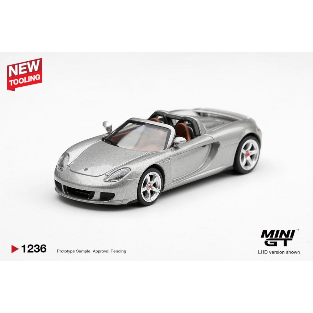 Mini GT - Pre-Order - Porsche Carrera GT GT Silver - MGT01236 (LHD)