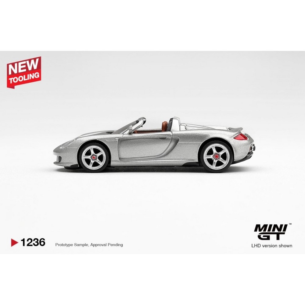 Mini GT - Pre-Order - Porsche Carrera GT GT Silver - MGT01236 (LHD)