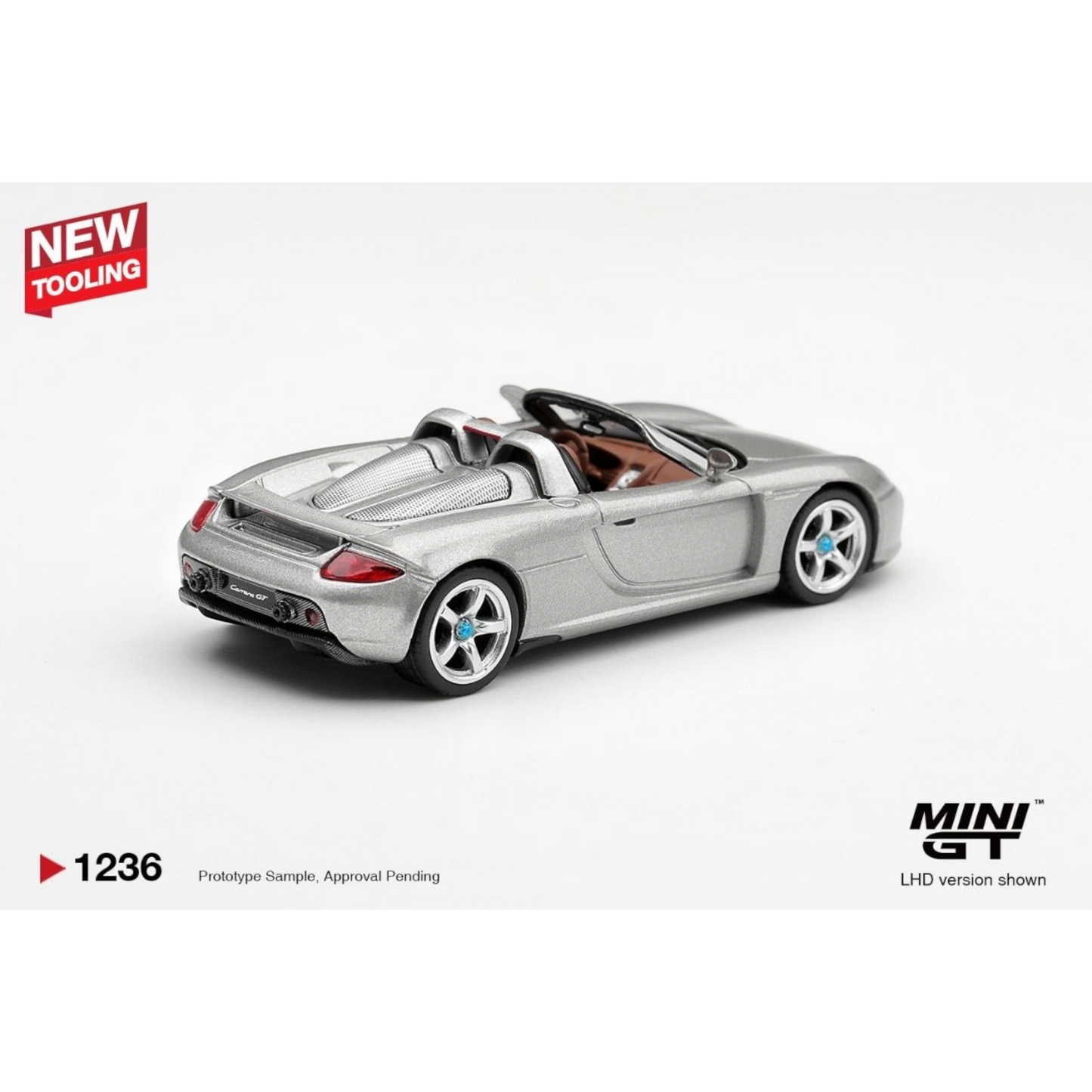Mini GT - Pre-Order - Porsche Carrera GT GT Silver - MGT01236 (LHD)