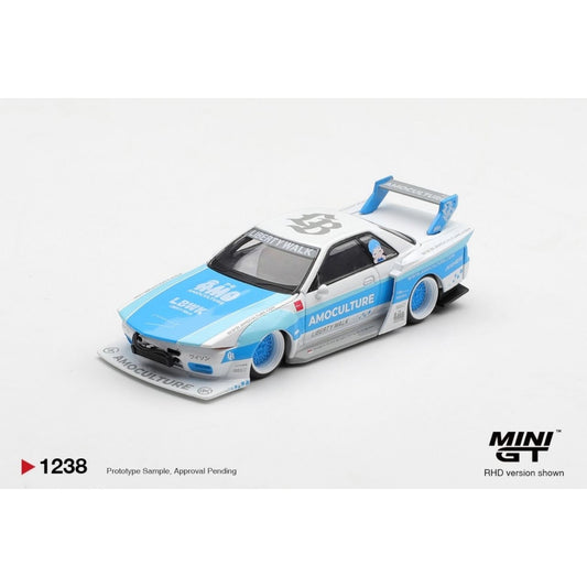 Mini GT - Pre-Order - Nissan Skyline GT-R (R32) LBWK Kaido Works AMOCULTURE - MGT01238-BL Blister