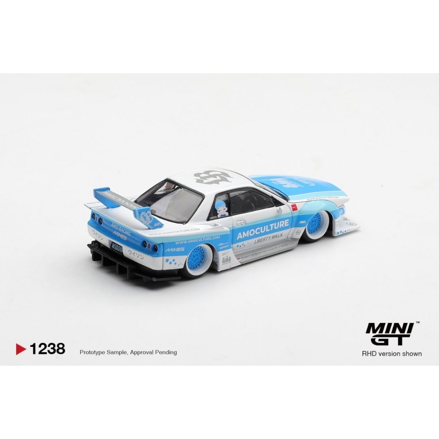 Mini GT - Pre-Order - Nissan Skyline GT-R (R32) LBWK Kaido Works AMOCULTURE - MGT01238 (RHD)