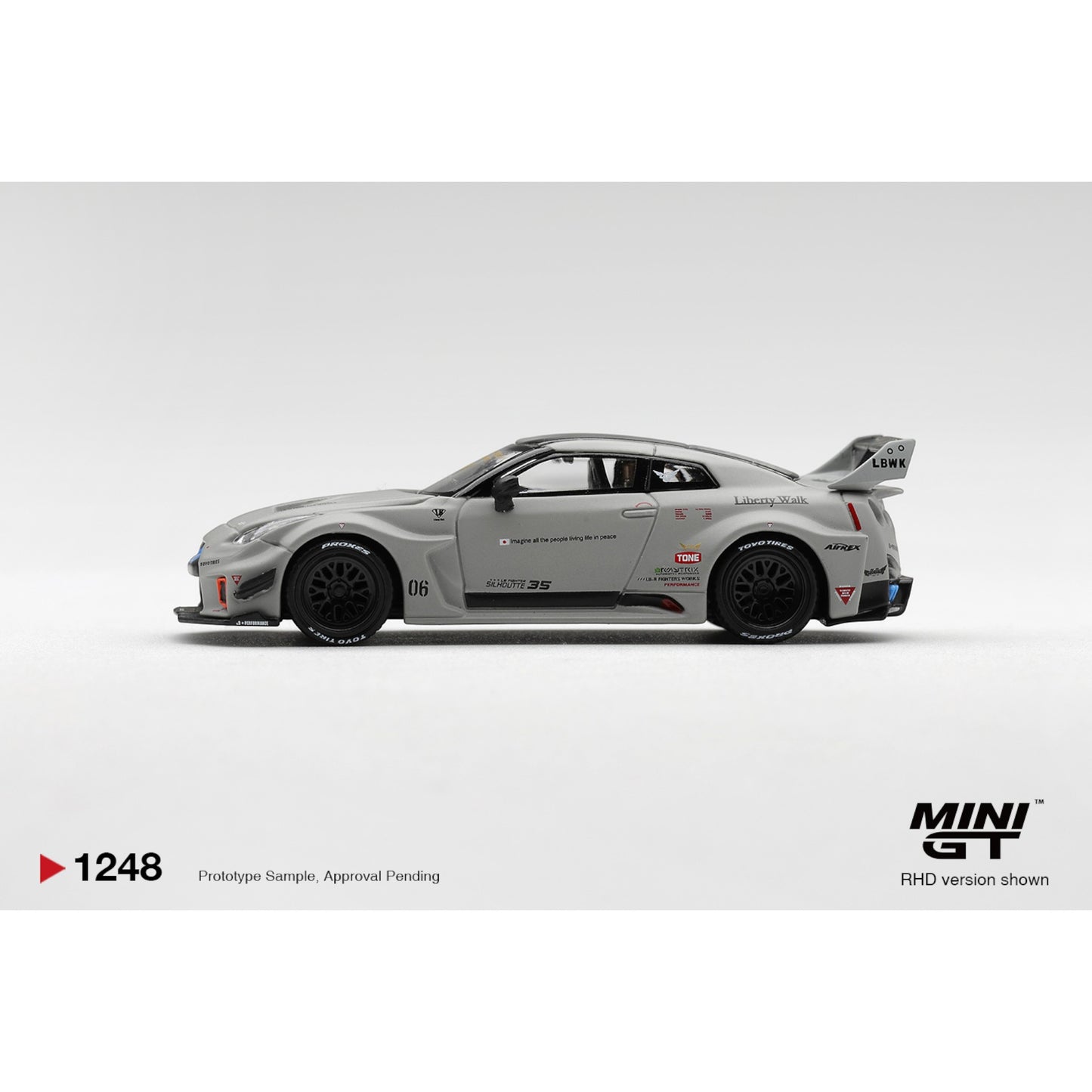 Mini GT - Pre-Order - NISSAN LB-Silhouette WORKS GT 35GT-RR Ver.1 Matt Grey - MGT01248 (LHD)