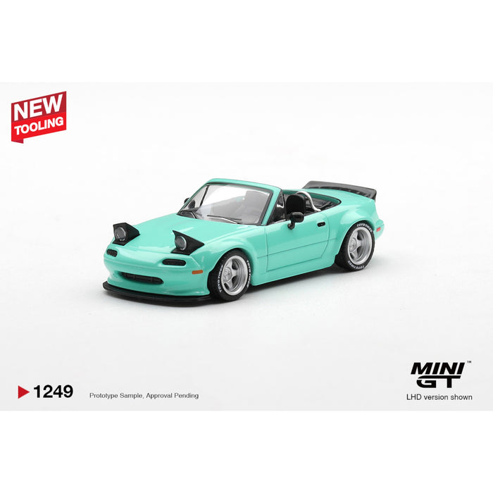 Mini GT - Pre-Order - Mazda MX-5 (NA) Pandem Mint Green - MGT01249 (LHD)