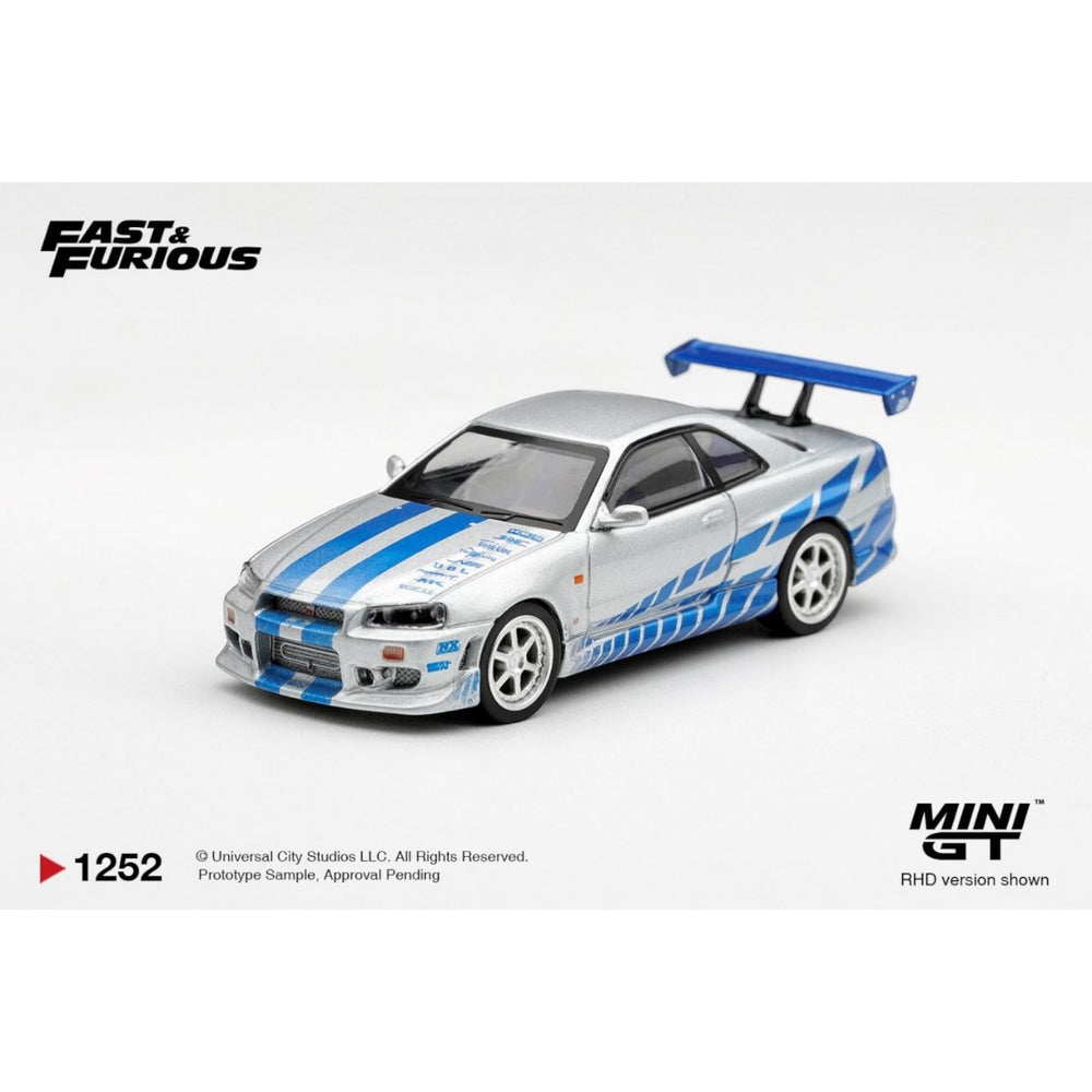 Mini GT - Pre-Order - Nissan Skyline GT-R C-West “2 Fast 2 Furious” Brian O’Conner - MGT01252-BL