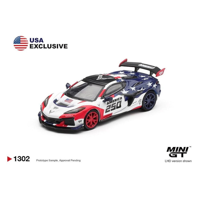 Mini GT - Pre-Order - Chevrolet Corvette ZR1 America 250  USA Exclusive - MGT01302 -BL Blister