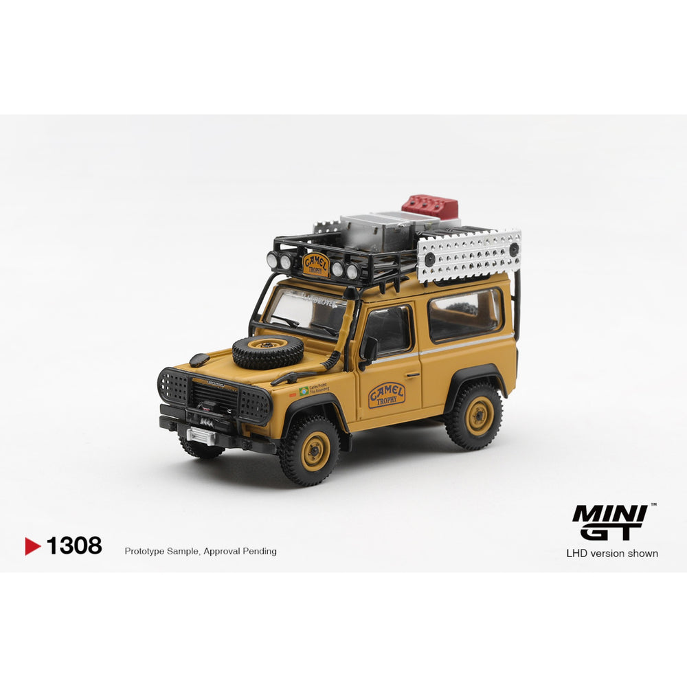 Mini GT - Pre-Order - Land Rover Defender 90 1985 Camel Trophy Borneo Team Brazil - MGT01308 (LHD)