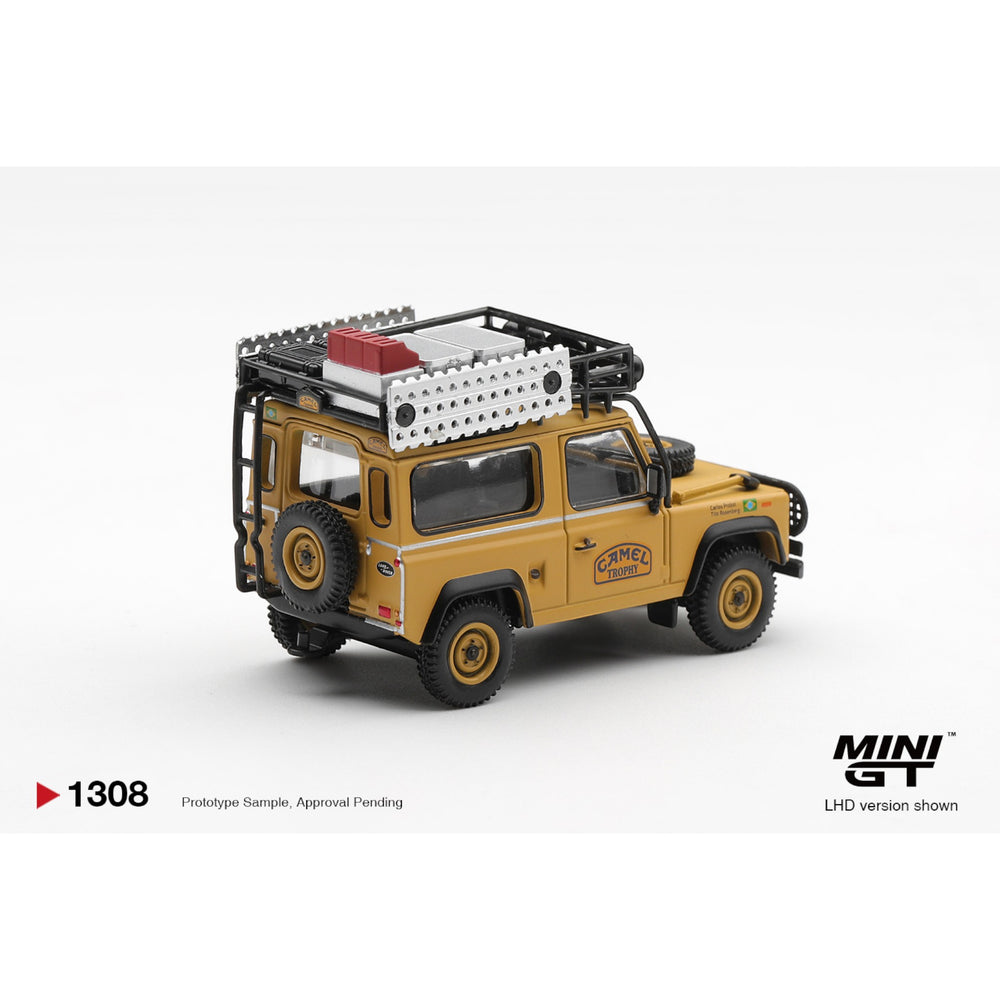 Mini GT - Pre-Order - Land Rover Defender 90 1985 Camel Trophy Borneo Team Brazil - MGT01308 (LHD)