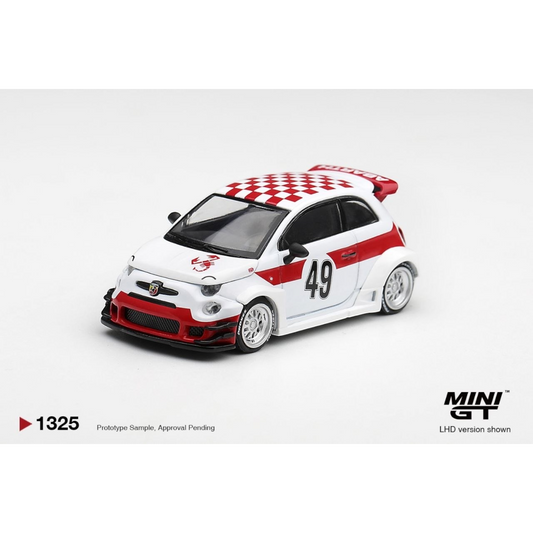 Mini GT - Pre-Order - Abarth 595 LB-WORKS x Abas Works 1000 TC Tribute - MGT01325-BL Blister