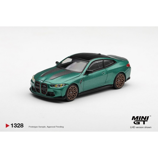 Mini GT - Pre-Order - BMW M4 CS Frozen Isle of Man Green Metallic - MGT01328-BL Blister