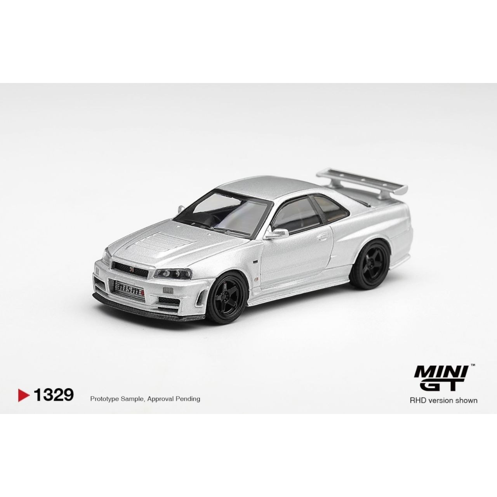 Mini GT - Pre-Order - Nissan NISMO R34GT-R Z-tune Z-Tune Silver - MGT01329 (LHD)