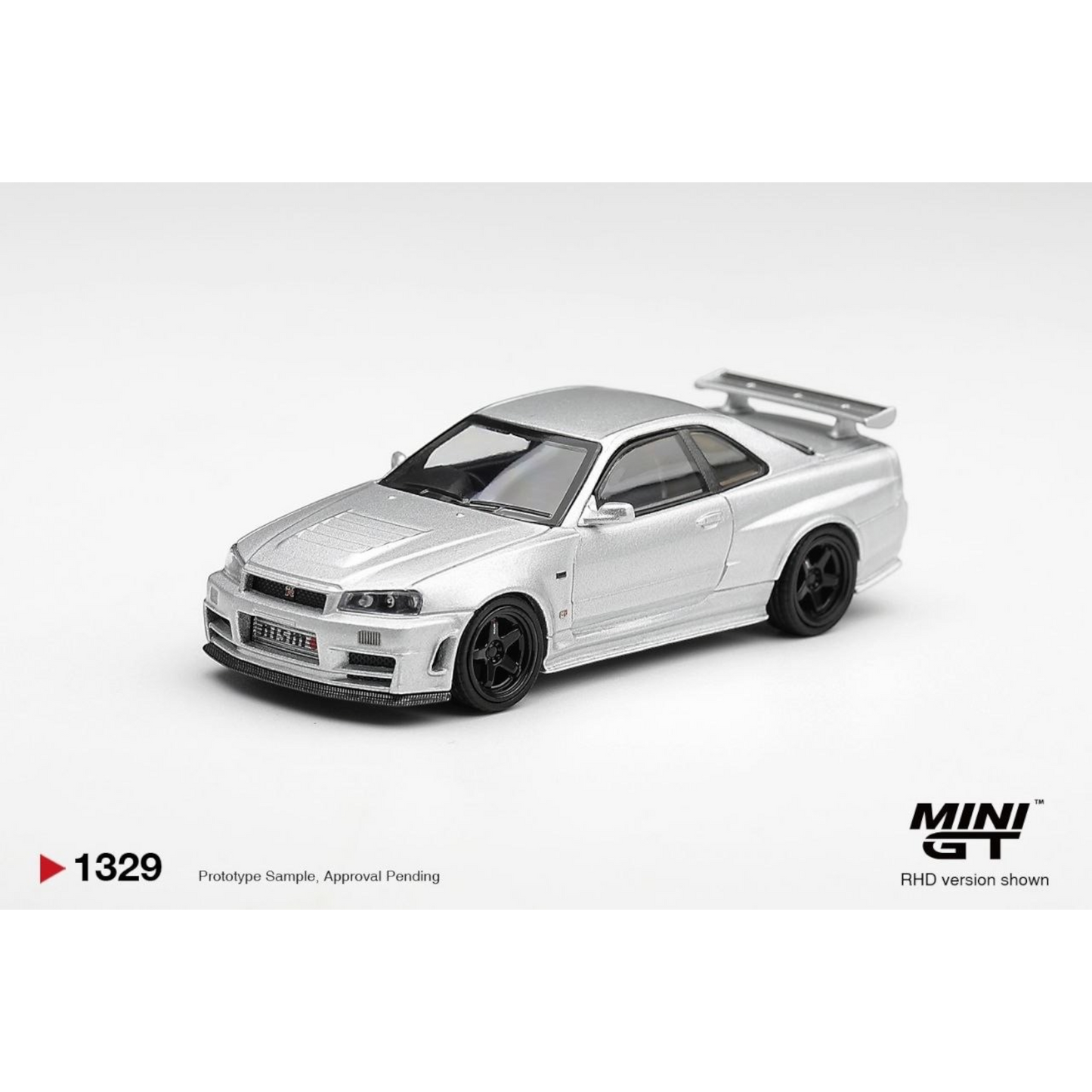 Mini GT - Pre-Order - Nissan NISMO R34GT-R Z-tune Z-Tune Silver - MGT01329 (LHD)