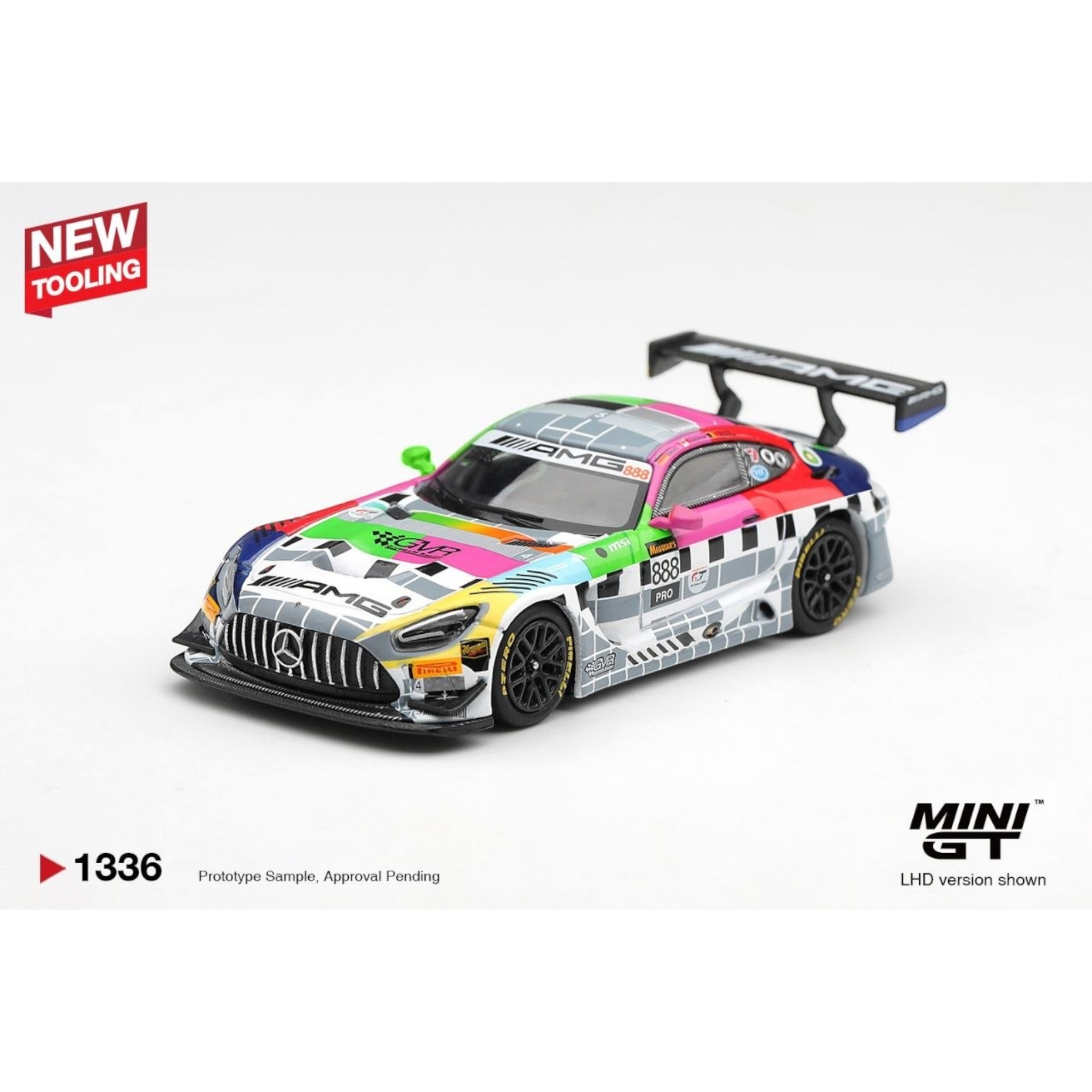 Mini GT - Pre-Order - Mercedes-AMG GT3 #888 Mercedes-AMG Team GMR Meguiar´s Bathurst 12 Hour 2025 - MGT01336 (LHD)