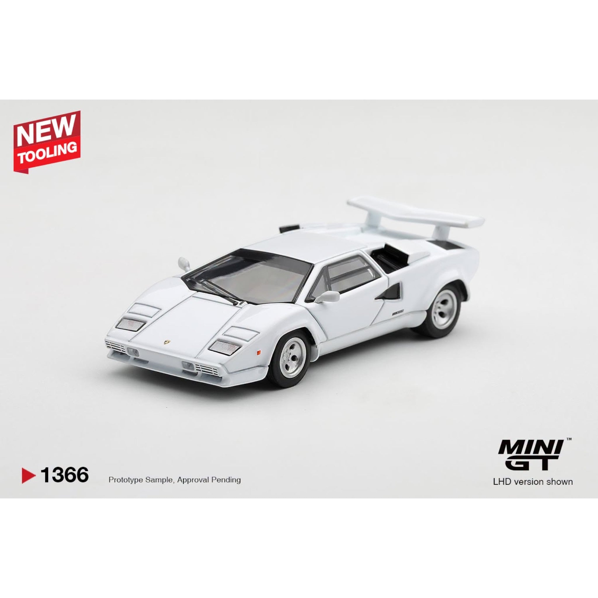 Mini GT - Pre-Order - Lamborghini Countach LP500S White - MGT01366 (LHD)