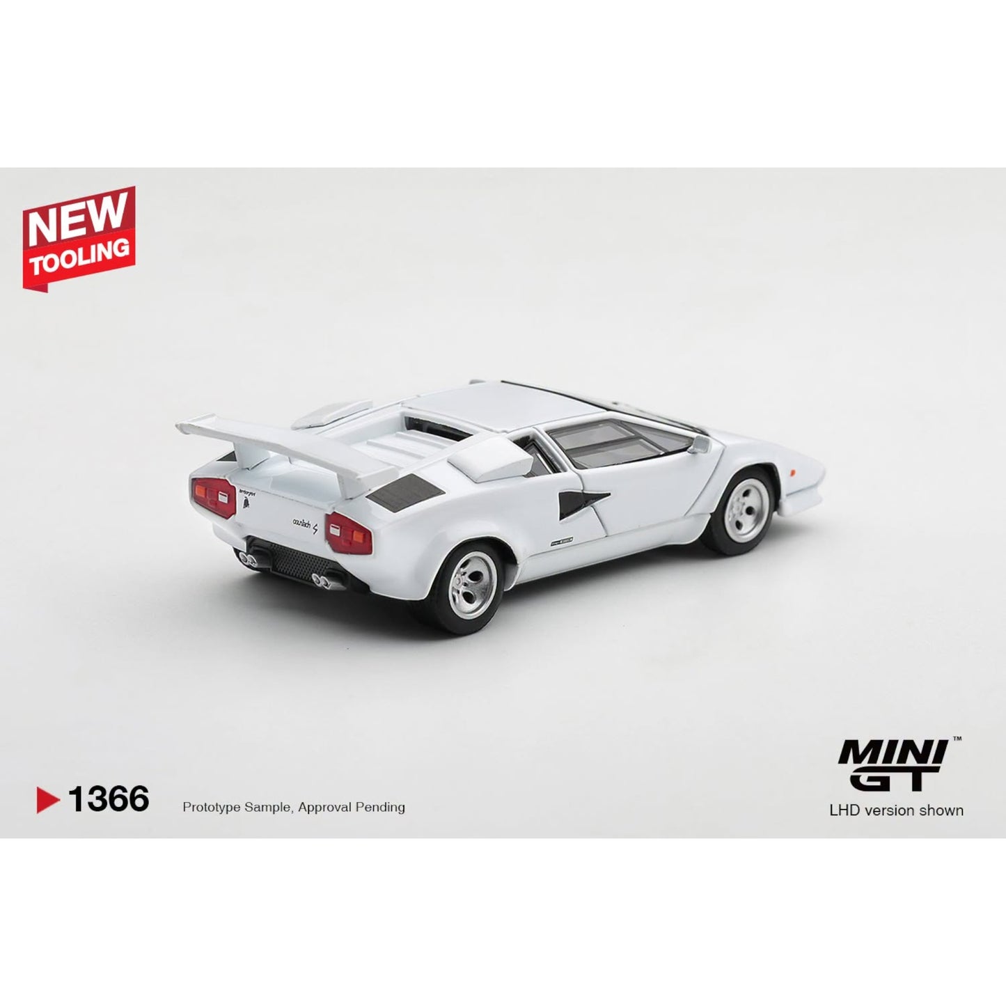 Mini GT - Pre-Order - Lamborghini Countach LP500S White - MGT01366 (LHD)