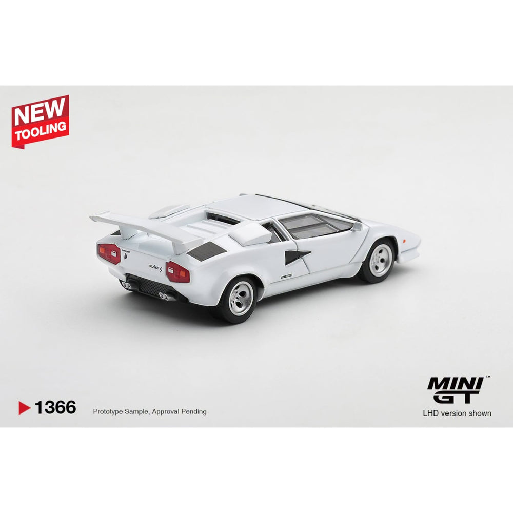 Mini GT - Pre-Order - Lamborghini Countach LP500S White - MGT01366 (LHD)
