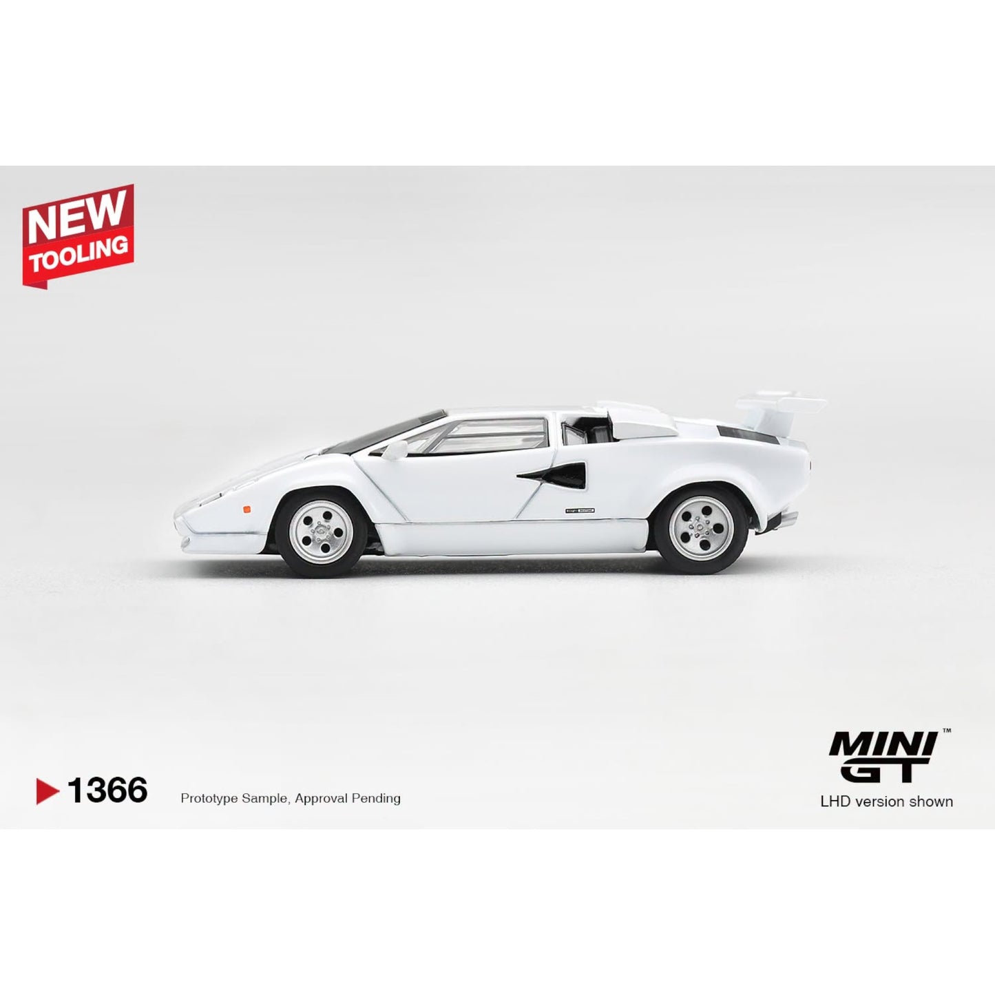 Mini GT - Pre-Order - Lamborghini Countach LP500S White - MGT01366 (LHD)