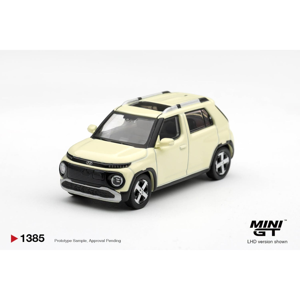 Mini GT - Pre-Order - Korean Car Collection- Hyundai Casper Butter Cream Yellow Pearl - MGT01385 (LHD)
