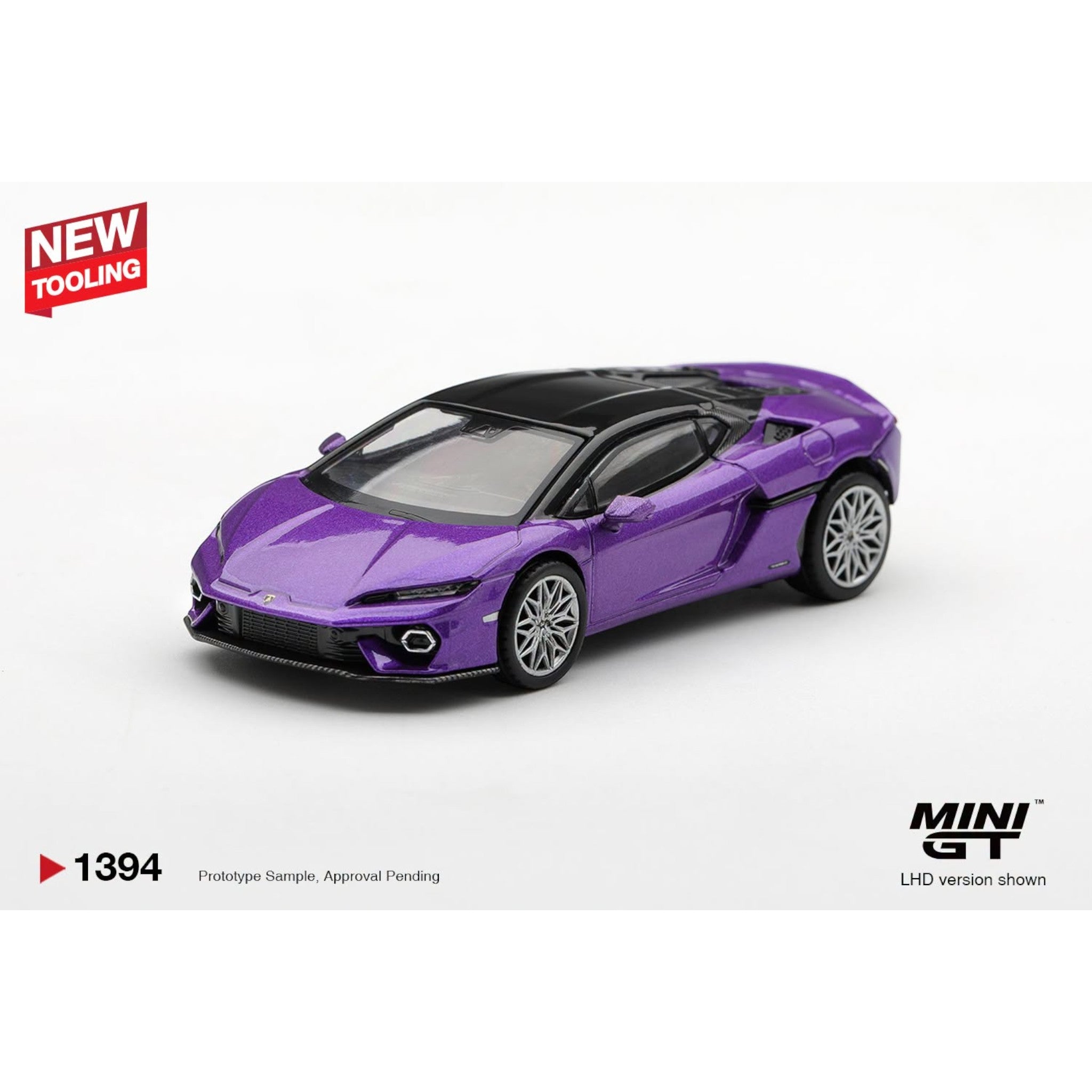 Mini GT - Pre-Order - Lamborghini Temerario Viola Pasifae - MGT01394 (LHD)
