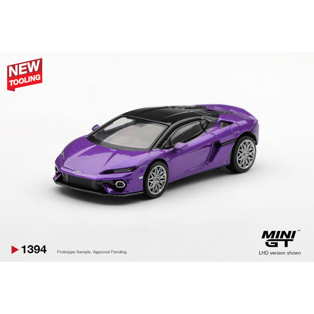 Mini GT - Pre-Order - Lamborghini Temerario Viola Pasifae - MGT01394 (LHD)