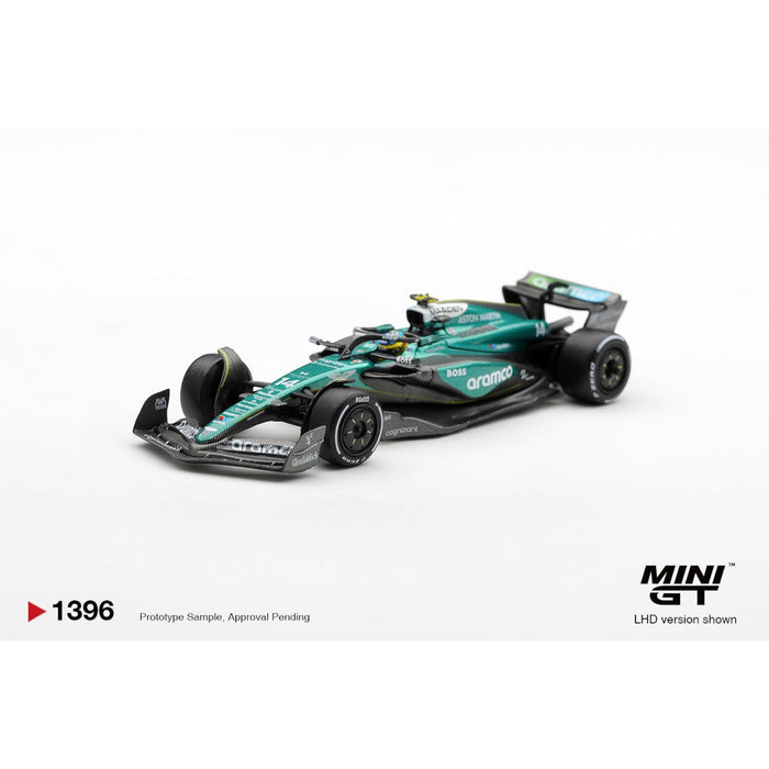 Mini GT - Pre-Order - Aston Martin AMR24 #14 Fernando Alonso 2024 F1 2024 Las Vegas GP - MGT01396 (LHD)
