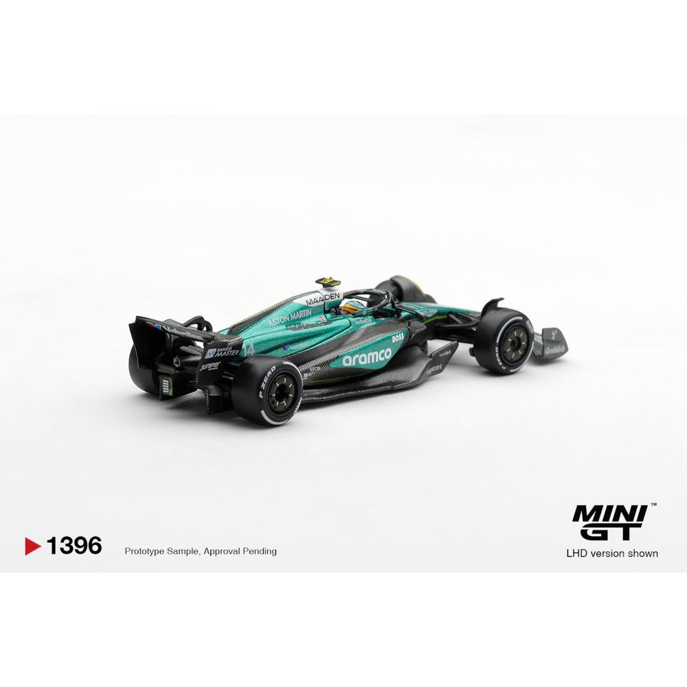 Mini GT - Pre-Order - Aston Martin AMR24 #14 Fernando Alonso 2024 F1 2024 Las Vegas GP - MGT01396 (LHD)