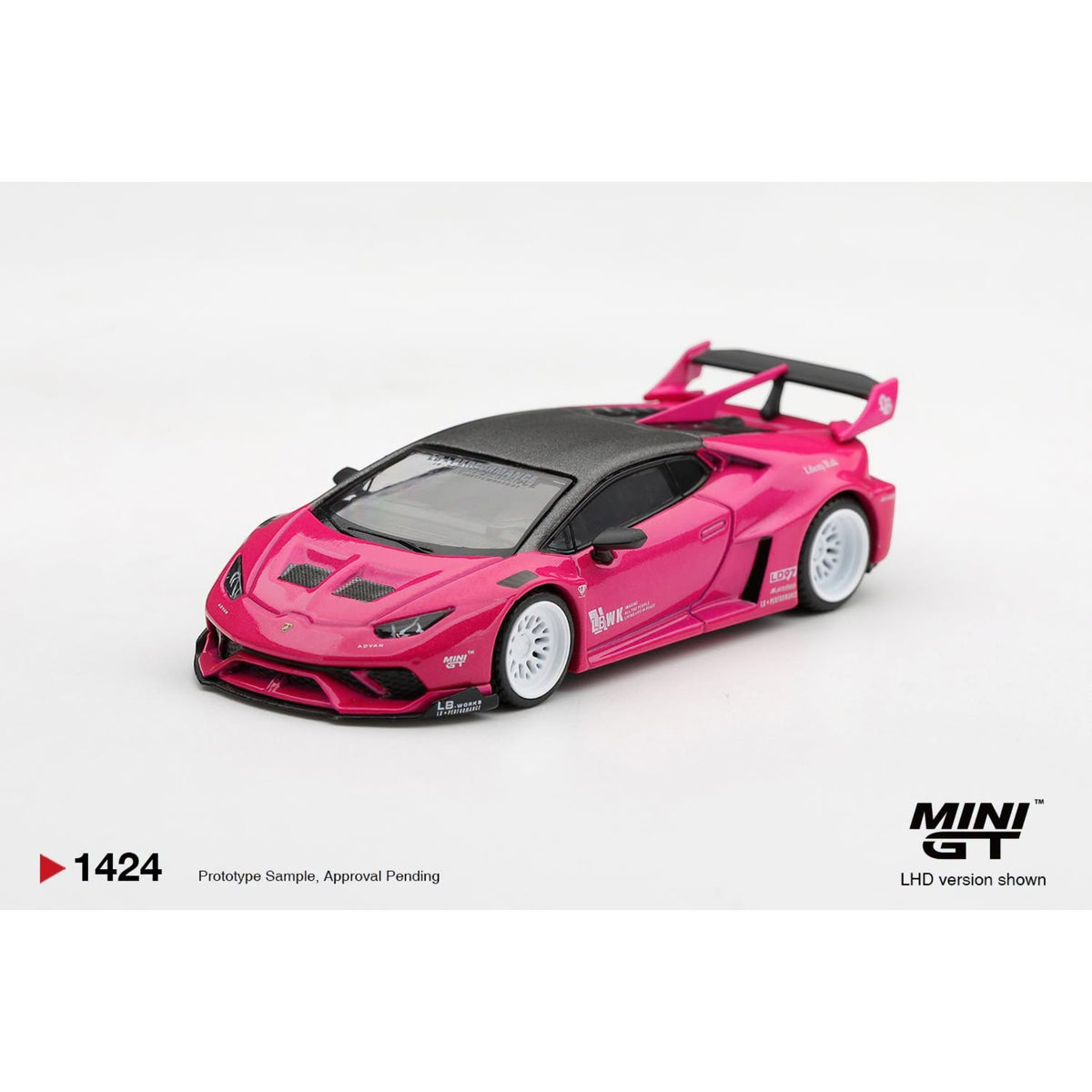 Mini GT - Pre-Order - LB★WORKS Lamborghini Huracán GT Ruby Purple - MGT01424 (LHD)
