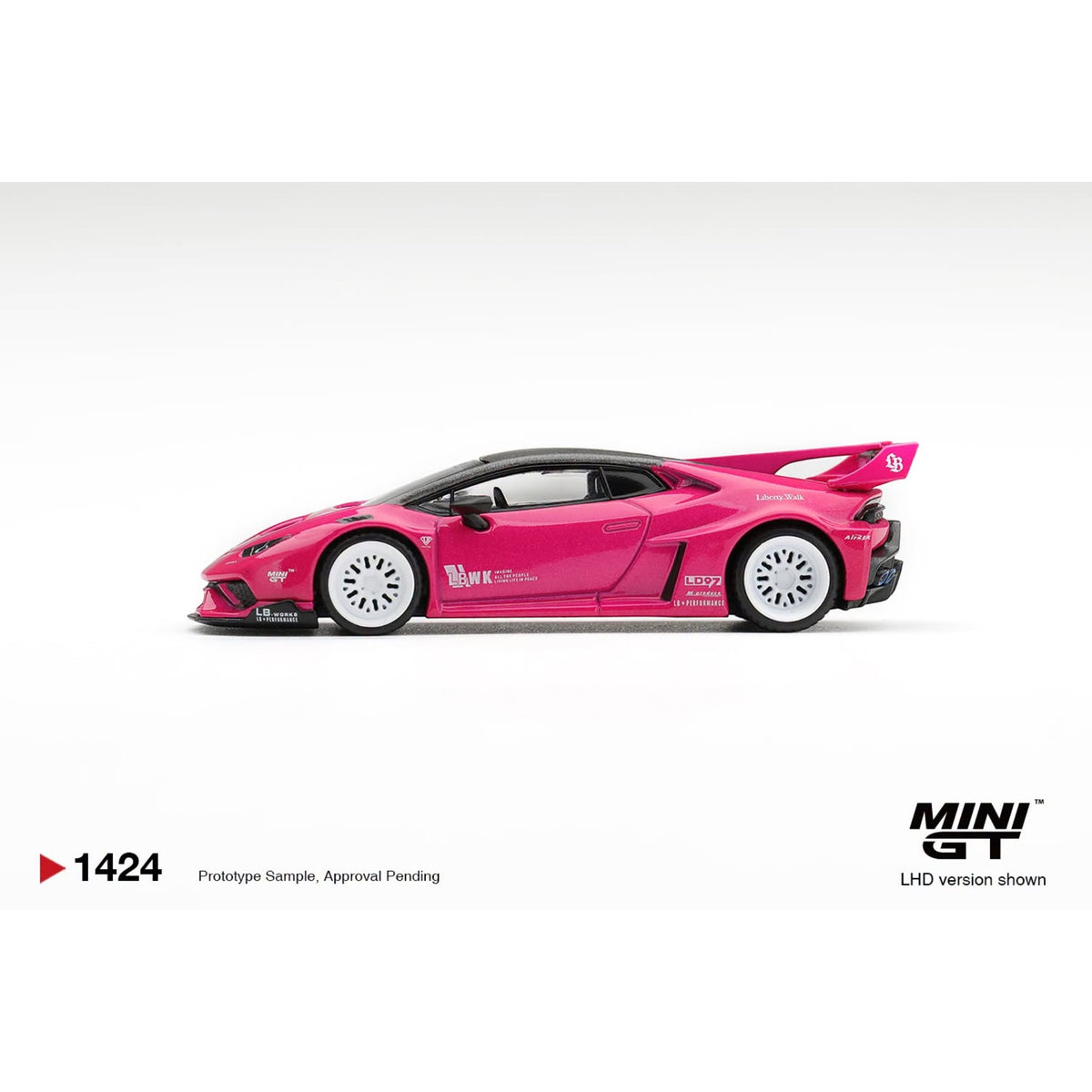 Mini GT - Pre-Order - LB★WORKS Lamborghini Huracán GT Ruby Purple - MGT01424 (LHD)