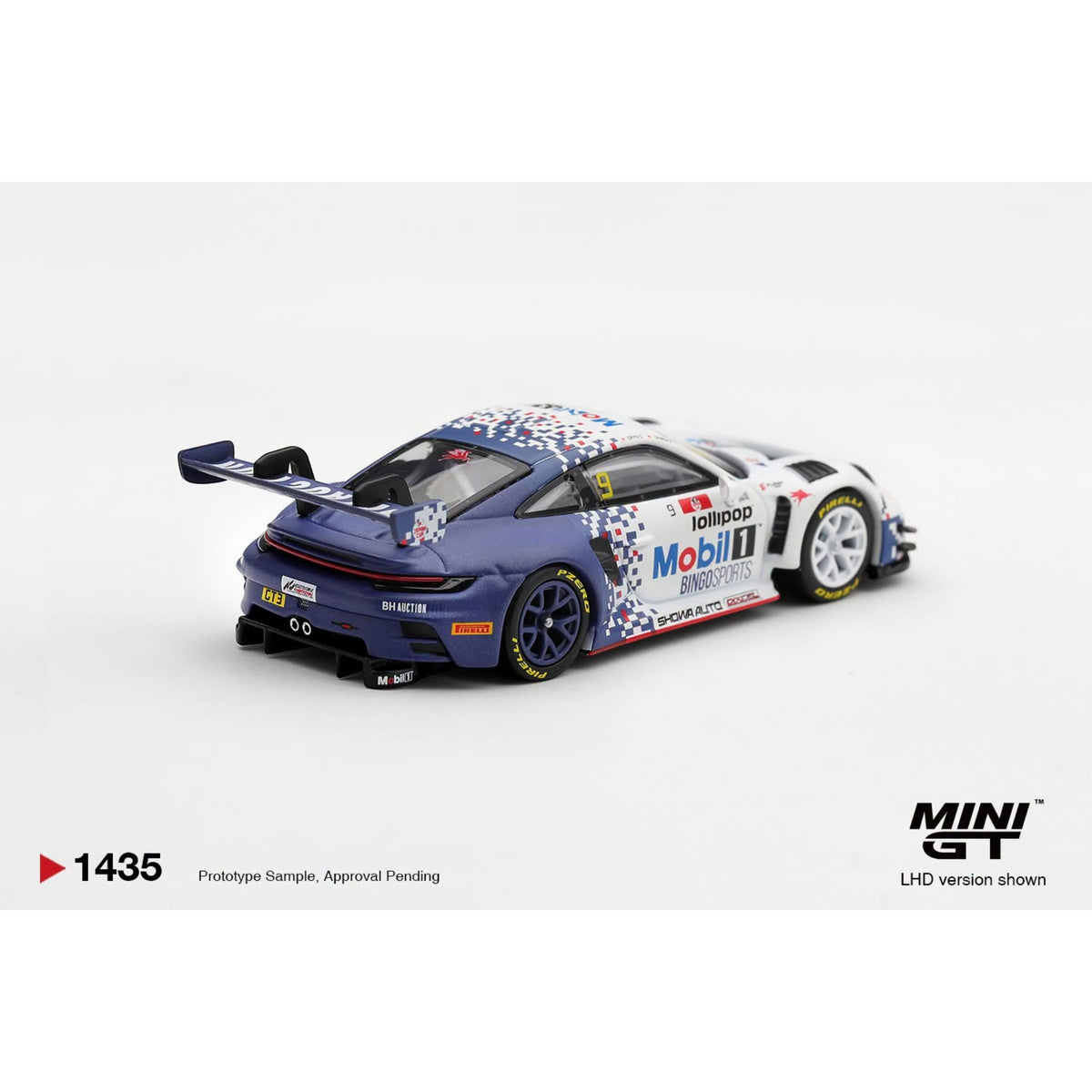 Mini GT - Pre-Order - Porsche 911 GT3 R (992) #9 Bingo Racing with LM Corsa 2026 Japan Cup Sugo Race 2 Winner - MGT01435-BL