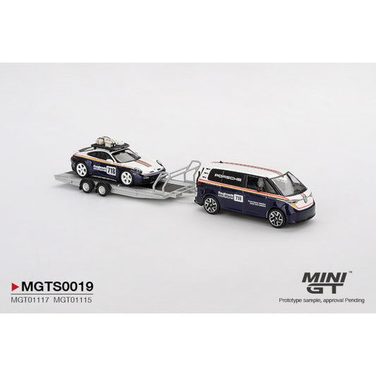 Mini GT - Pre-Order - Porsche 911 Dakar #718 / Volkswagen ID. Buzz Porsche Centrum Gelderland Roughroads Set - MGTS0019