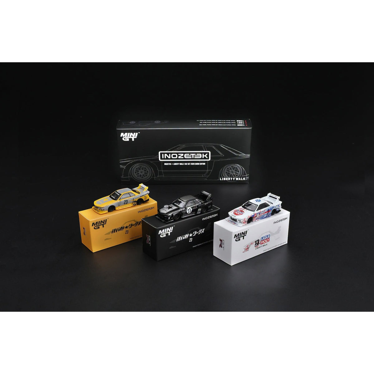 Mini GT - Pre-Order - INOZETEK x Liberty Walk R32 Set 2026 Show Edition - MGTS0027