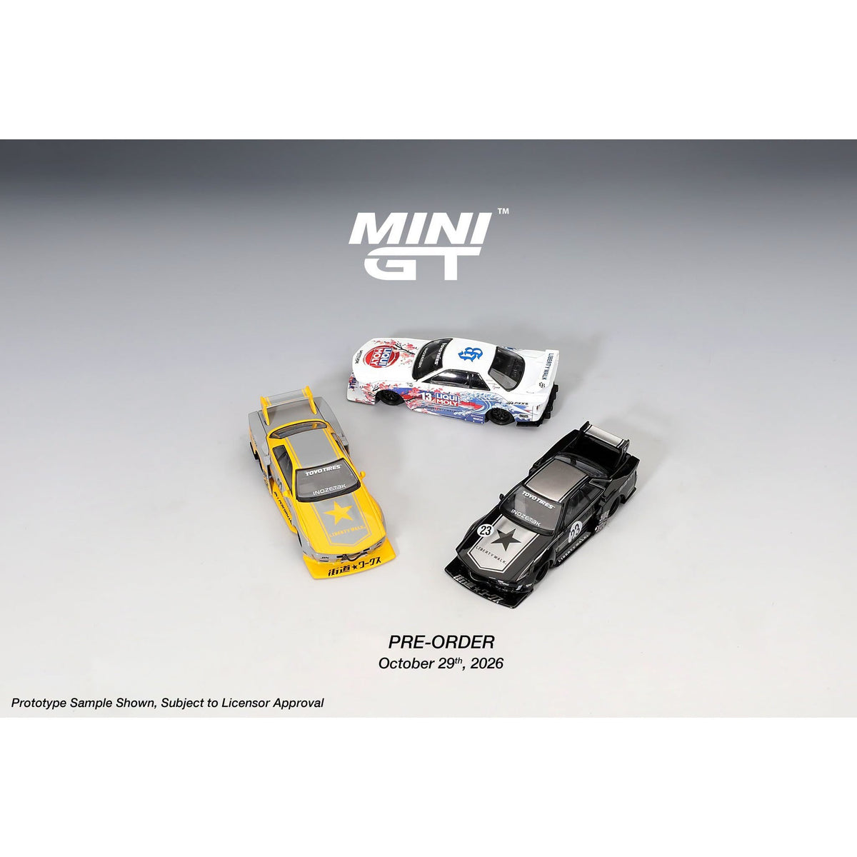 Mini GT - Pre-Order - INOZETEK x Liberty Walk R32 Set 2026 Show Edition - MGTS0027