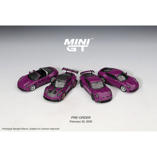 Mini GT - Pre-Order - Porsche 911 (992.1) Rubystone Red Set - MGTS0021