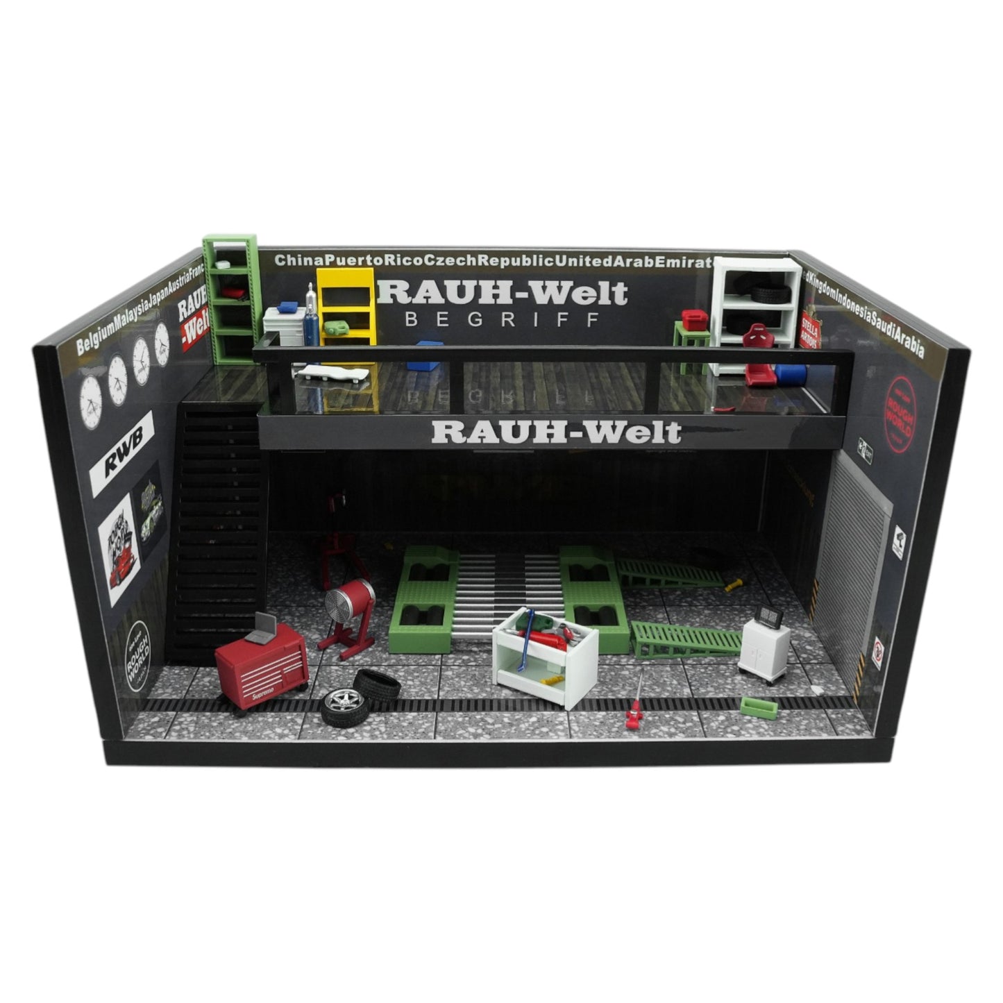 Motorhelix - Pre-Order - RWB Theme Garage, Black - Rauh Welt - M90221