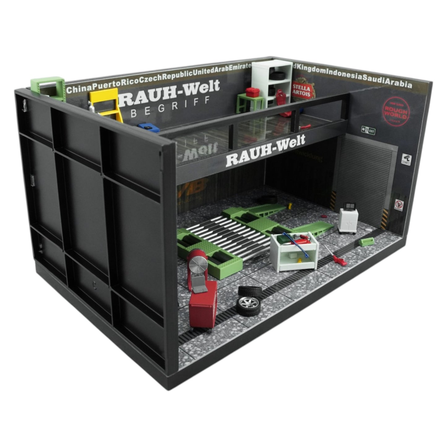 Motorhelix - Pre-Order - RWB Theme Garage, Black - Rauh Welt - M90221