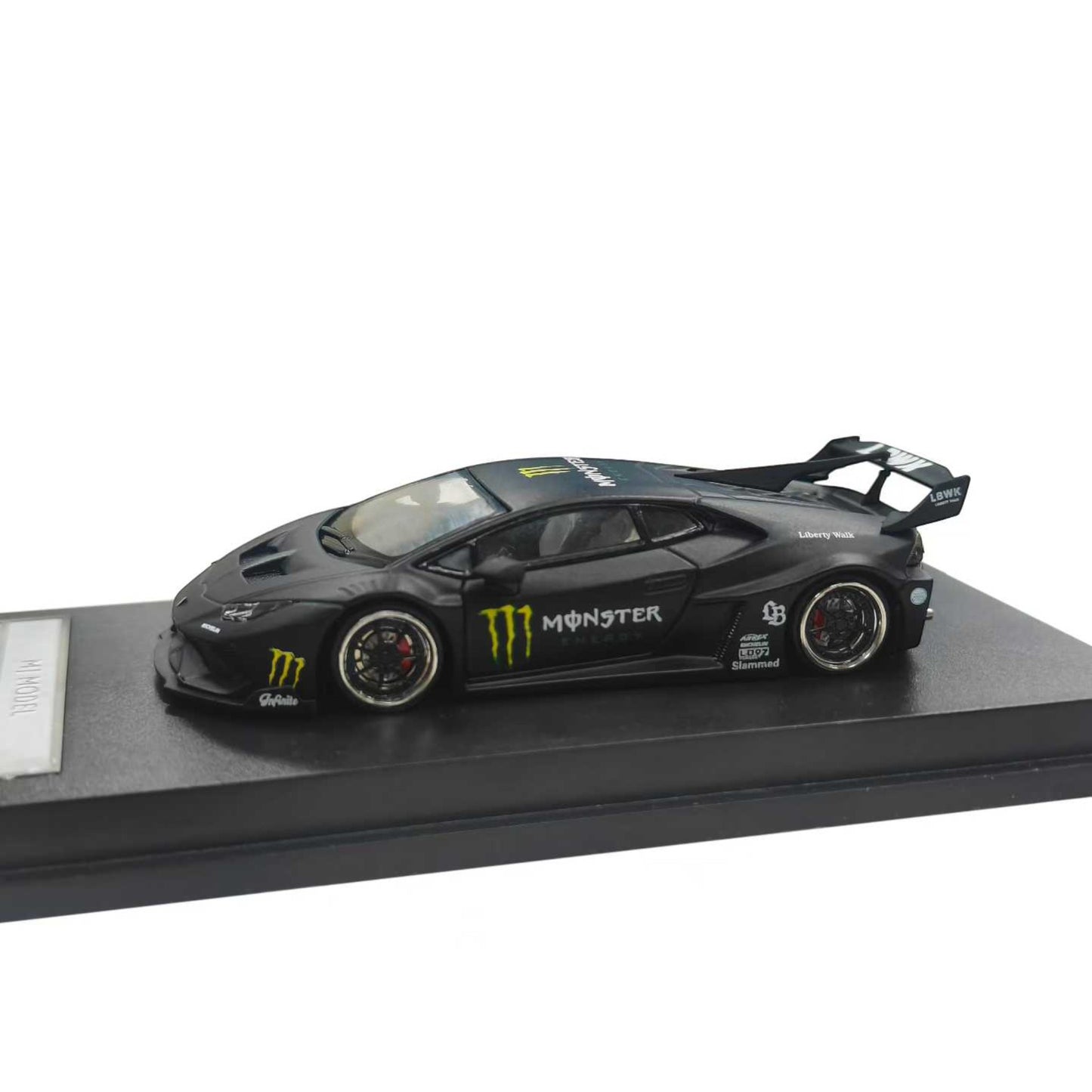 MJ Models - Pre-Order - Lamborghini Huracan LP610 GT, Black - Monster Decals - MJM64-LP610-MON