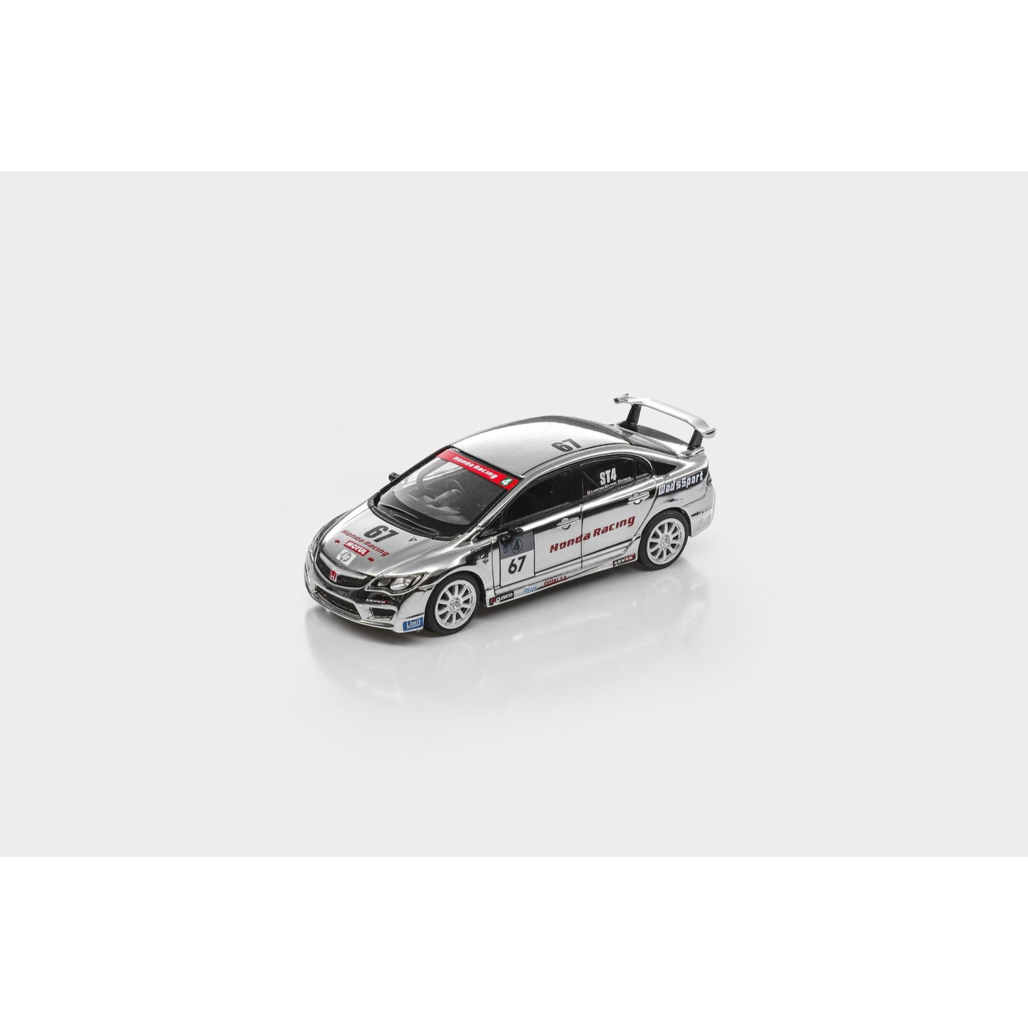 ModelModel - Pre-Order - Honda Civic Type R FD2 #67 Team Yamato Super Taikyu Series 2009, Chrome Silver -  Hong Kong ToyCar Salon 2026