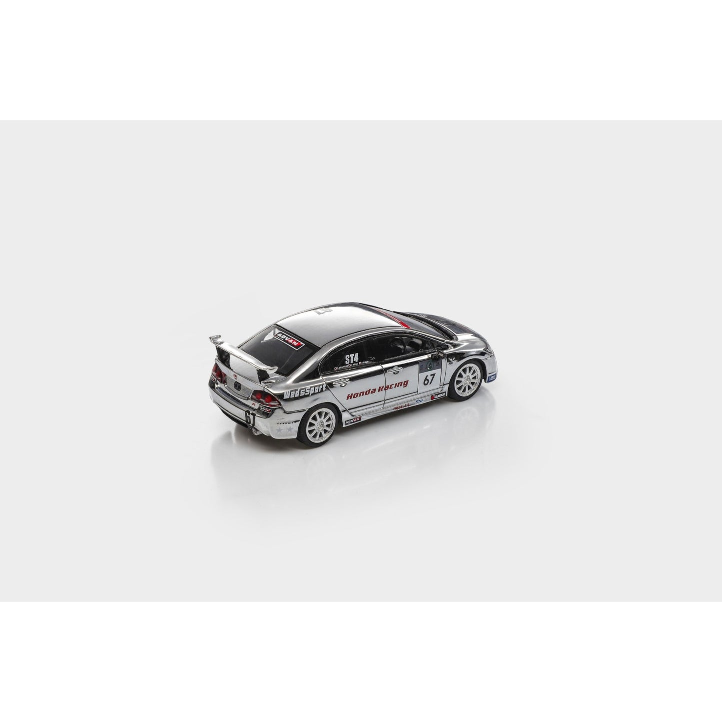 ModelModel - Pre-Order - Honda Civic Type R FD2 #67 Team Yamato Super Taikyu Series 2009, Chrome Silver -  Hong Kong ToyCar Salon 2026