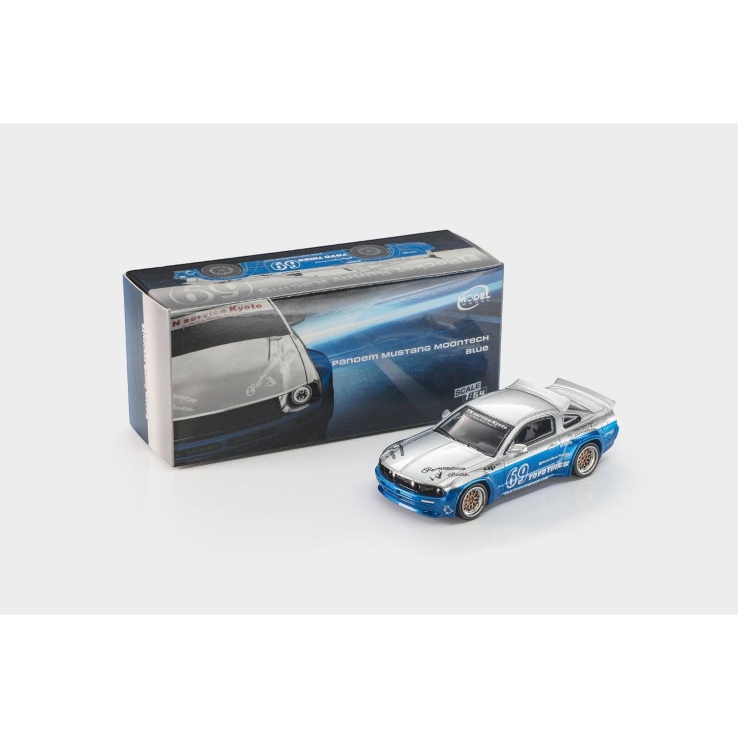 ModelModel - Pre-Order - Pandem Mustang, moontech blue - MM64-PM-009