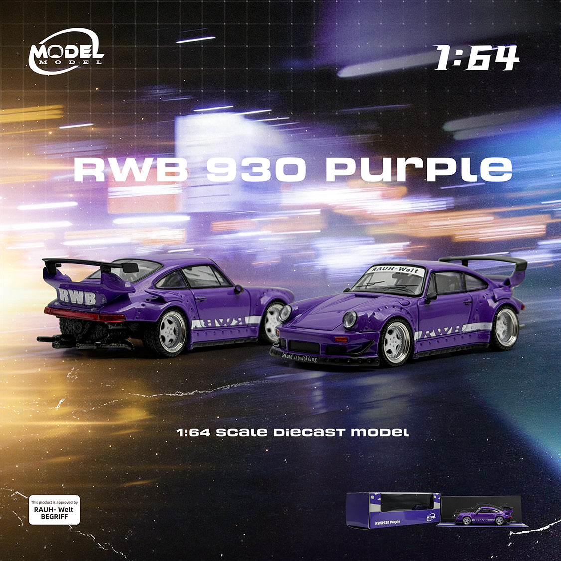 ModelModel - Pre-Order - RWB 930 Purple Rauh Welt - MM64-RWB930-003