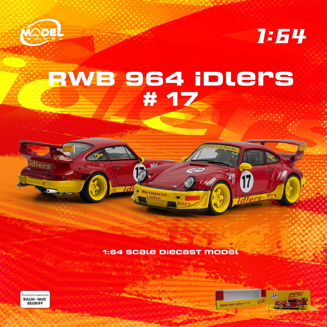 ModelModel - Pre-Order - RWB 964 idlers #17 Rauh-Welt - MM64-RWB964-003
