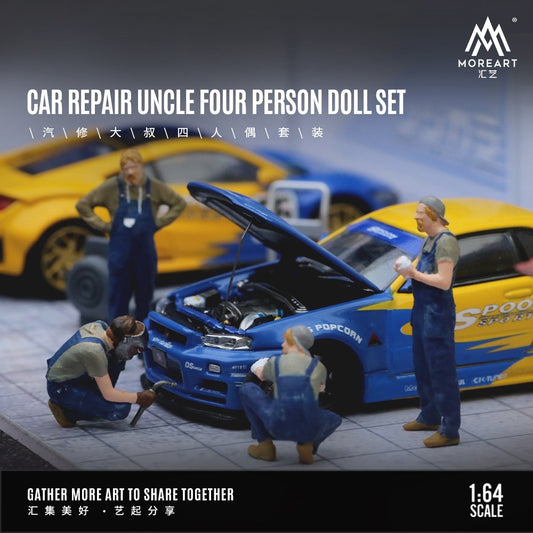 MoreArt - Pre-Order - Auto Repair Uncle Four Figure Set - Resin - MO222016