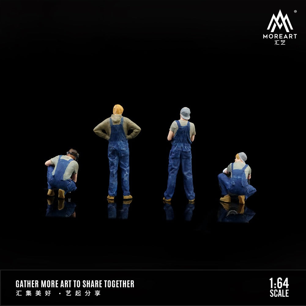 MoreArt - Pre-Order - Auto Repair Uncle Four Figure Set - Resin - MO222016